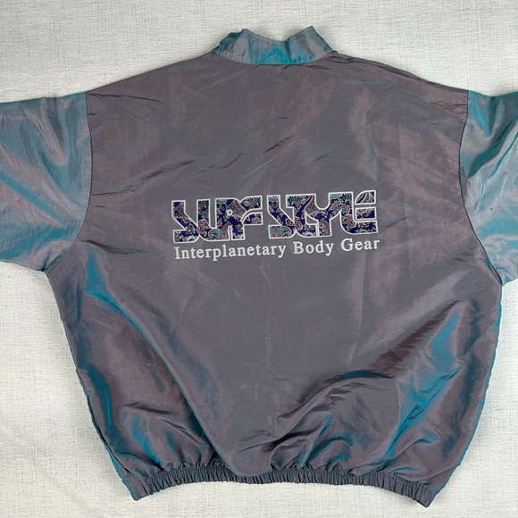 Vintage 90s Surf Style Jacket  Windbreaker Iridescent One Size - Picture 8 of 14